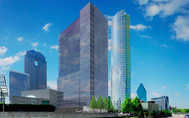 Rendering of LIncoln's new Arts District office tower.