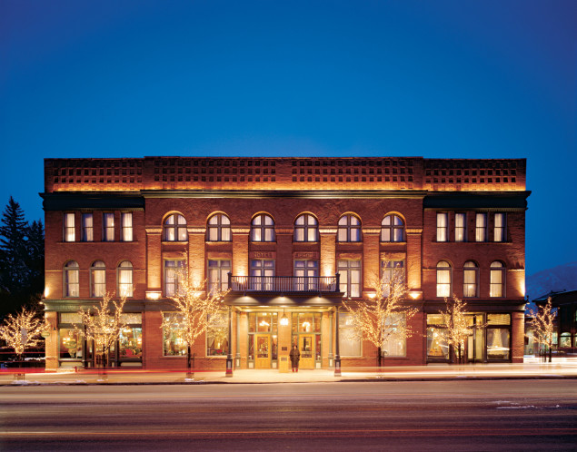 An exterior shot of the Hotel Jerome.