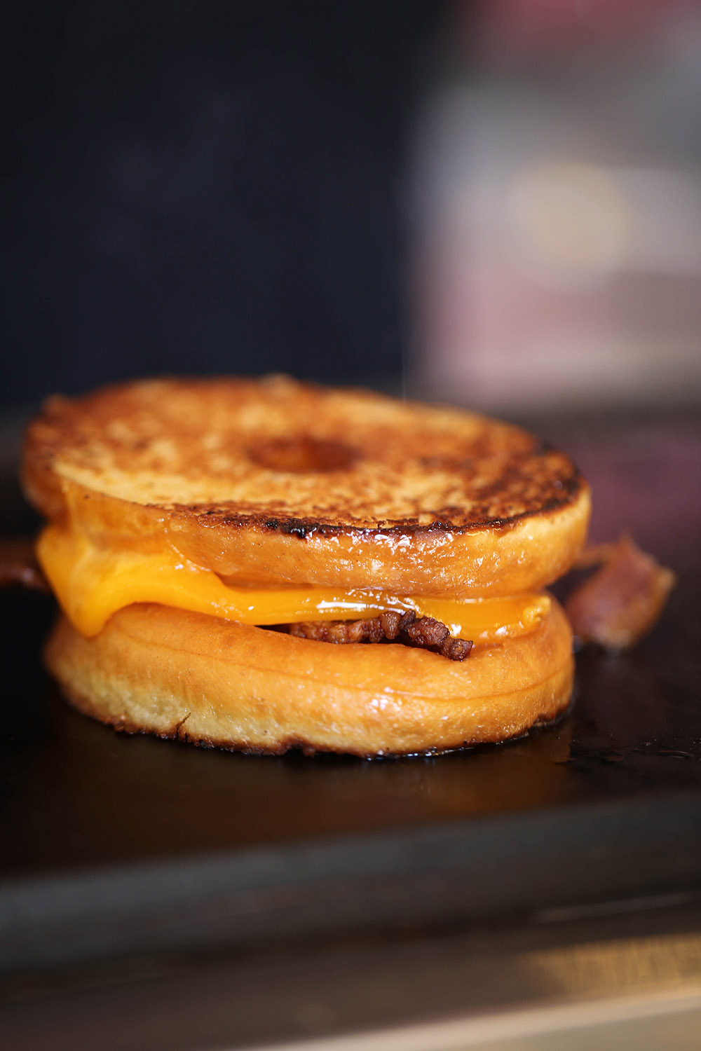 The grilled cheese doughnut. Photo by Catherine Downes.