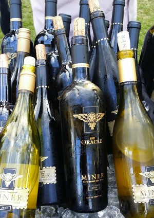 A selection of Miner Wines poured at the Kapalua Wine and Food Grand Tasting