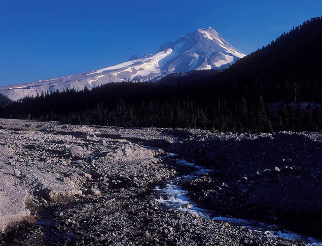 Mount Hood in the Cascade Mountains