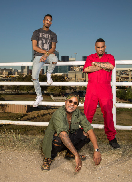 The Outfit, TX is (from left) Dorian Terrell, Kyle, and JayHawk Walker. Photo by Ben Garrett.