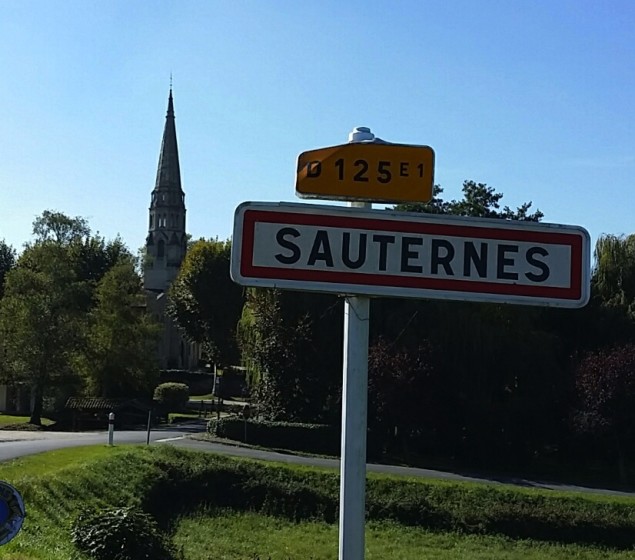Entrance to the town of Sauternes, Bordeaux, France; all photos by Hayley Hamilton Cogill