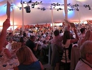 Auction bidding at Auction Napa Valley