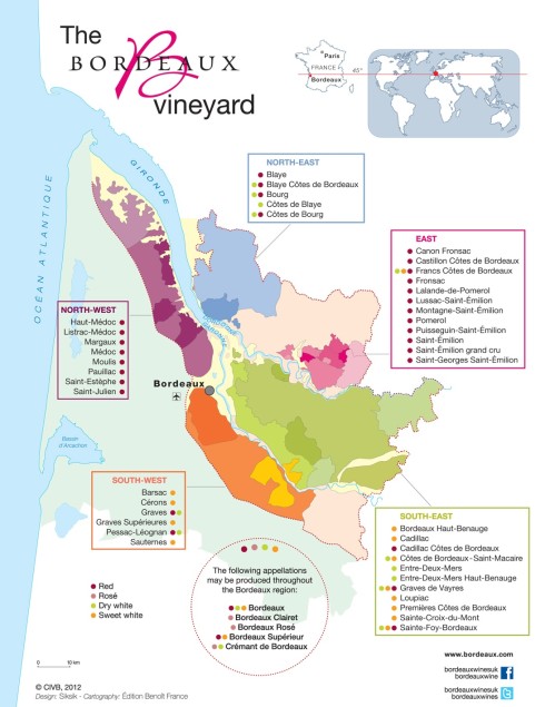 Map of Bordeaux courtesy of CIVB