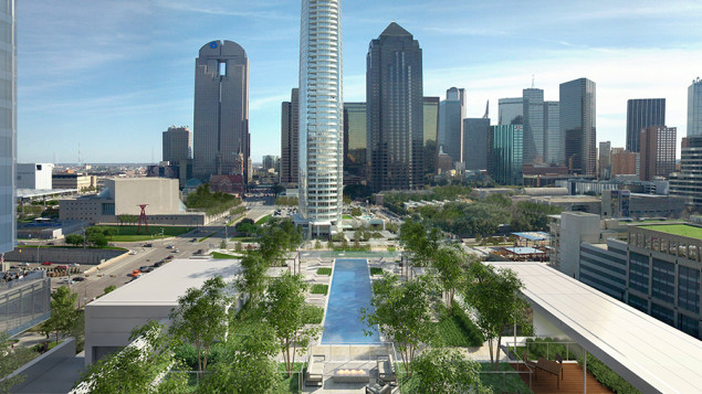 A rendering of the view from Park District's residential tower.