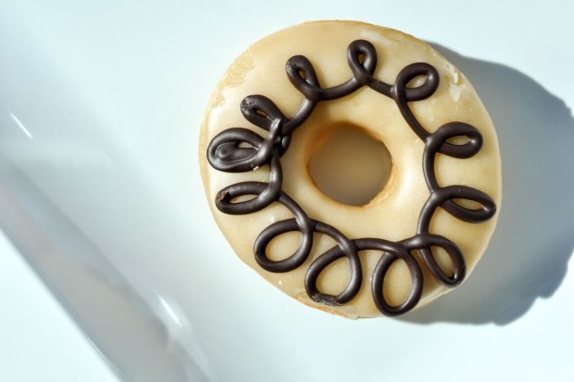 Maple-glazed doughnut from Reverie Bakery. Photo by Matthew Shelley.