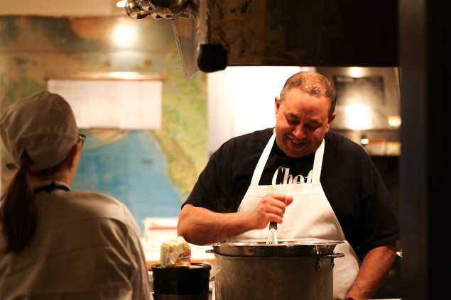 Chef Samir in the kitchen at the James Beard House.