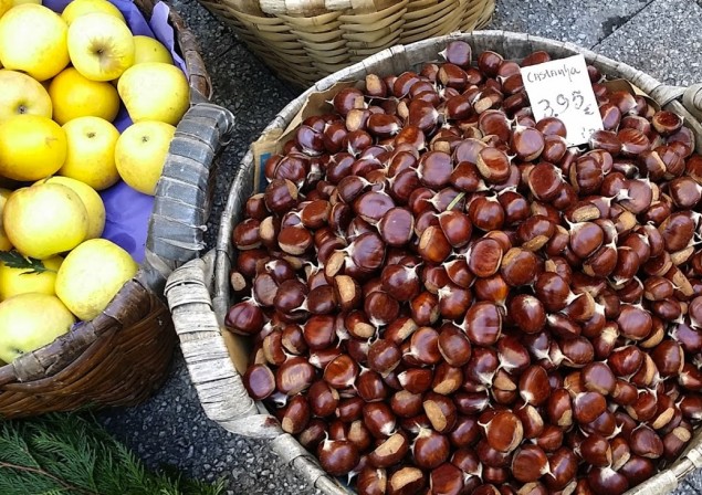 Seasonal chestnuts grow throughout the region.