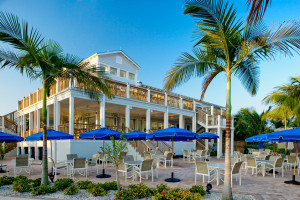 The Pointe offers meals to resort guests on its veranda or poolside.