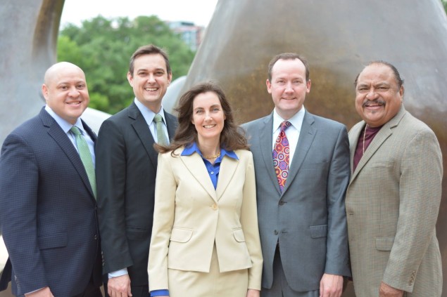 From left: Adam Medrano, Scott Griggs, candidate Audrey Pinkerton, Philip Kingston, and Robert Medrano