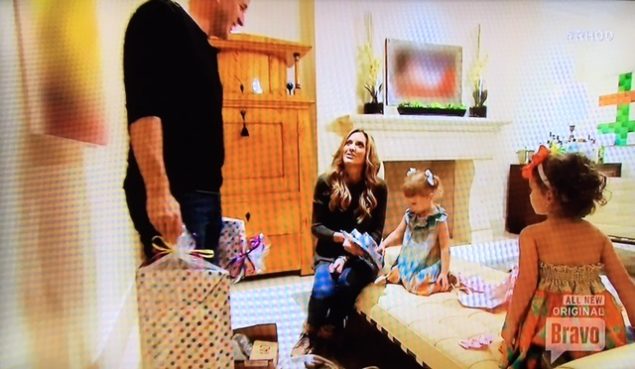 The art in the Deuber house had to be blurred because Bravo knows that kids could be watching.