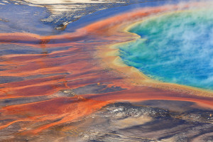 The Grand Prismatic Spring is the largest hot spring in the United States and the third largest in the world.