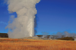 Yellowstone’s famous Old Faitful geyser, which got its name in 1870, erupts every 35 to 120 minutes.