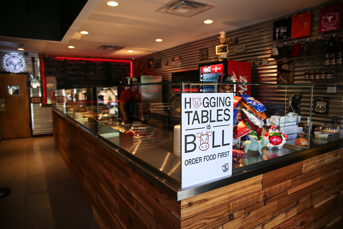 There is no longer a condiment table. Instead, employees will serve everything in the line.