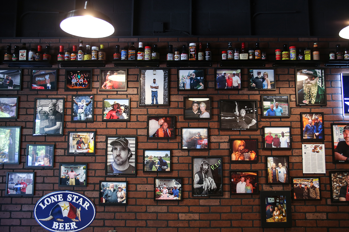 A wall of Cattleack owner Todd David's heroes. 