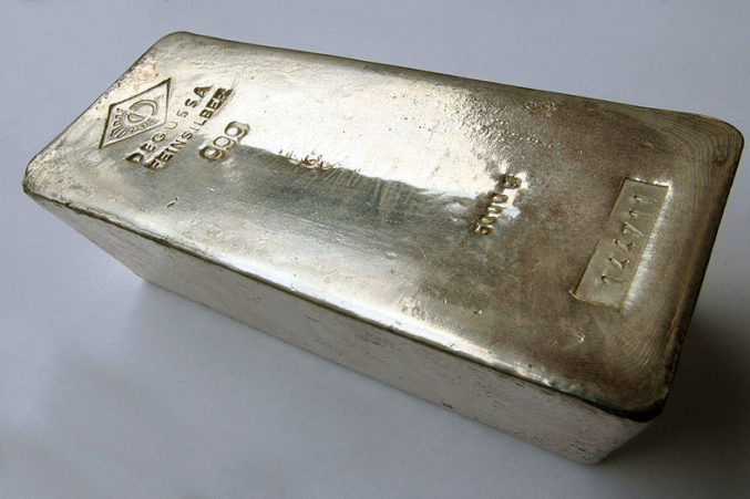 This is 5 kilograms of silver. That's 176.37 ounces.  (photo: Wikimedia Commons)
