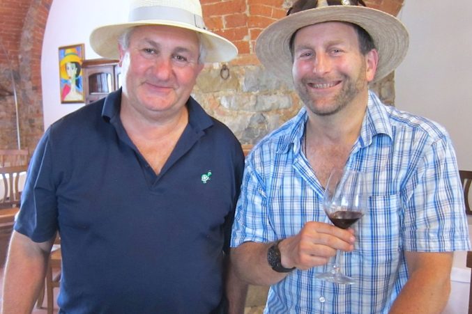 Arcanum Winemaker Pierre Seillan (left) and Tenta di Arceno Winemaker, Lawrence Cronin