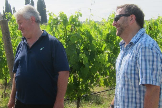 Winemakers Pierre Seillan (left) and Lawrence Cronin