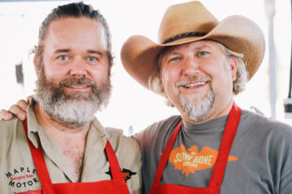 Breaking Up: Jack Perkins (left) has sold his barbecue restaurant Slow Bone to a group that includes chef Jeffrey Hobbs as a partner.