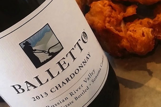 Chardonnay and Fried Chicken from Bird & The Bottle and Balletto Vineyards