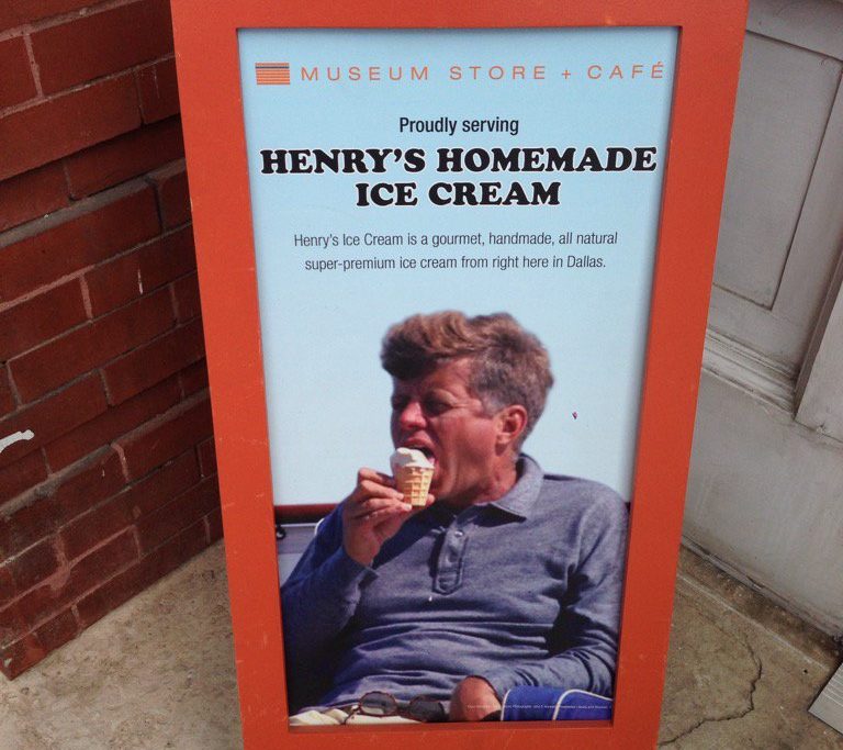 From the Dept. of Things I Just Noticed This Crass JFK Ice Cream Sign