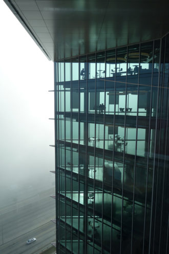 The Richards Group’s headquarters off U.S. 75 near Uptown gives staffers breathtaking views of North Texas from every angle through floor-to-ceiling windows. 