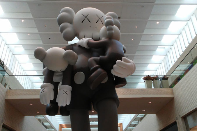 KAWS out at the mall. Photo by Alex Macon.