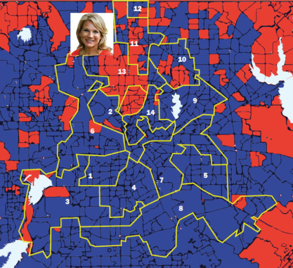 Here's How the Dallas City Council Districts Voted in the Presidential