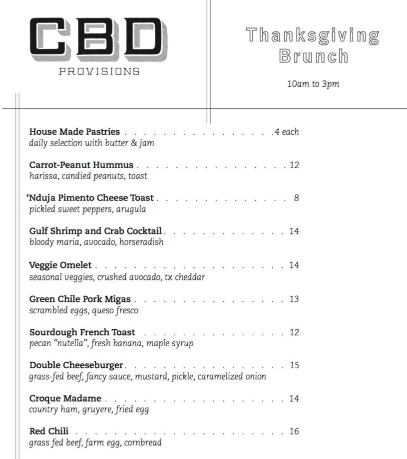 2016 Thanksgiving Guide: Where To Pre-Order Meals And Dine Out - D Magazine