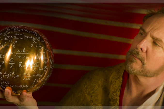 Bruce DuBose as Galileo. Photo by Katherine Owens, courtesy of Undermain Theatre.