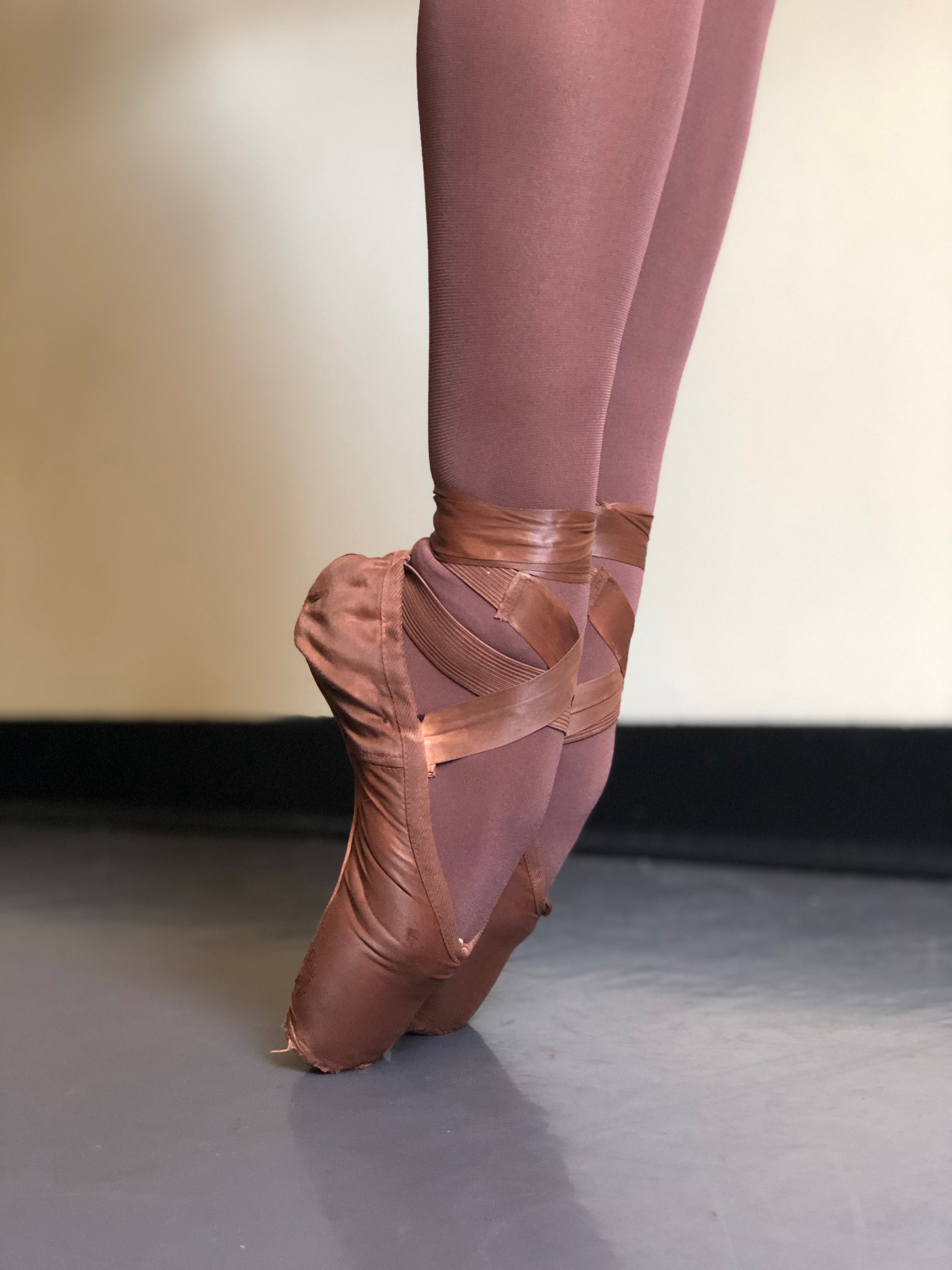 pancaking ballet shoes