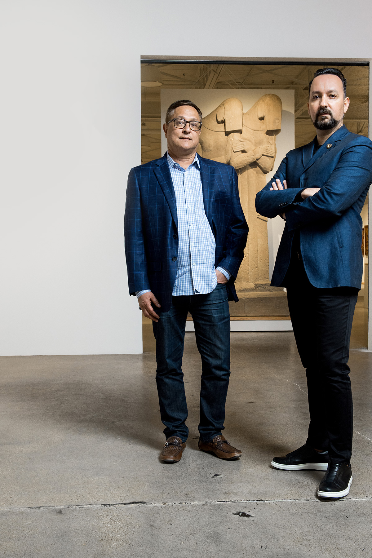 Latino Arts Project founder Jorge Baldor and executive director Carlos Gonzalez-Jaime