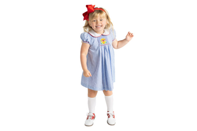 back to school smocked outfit