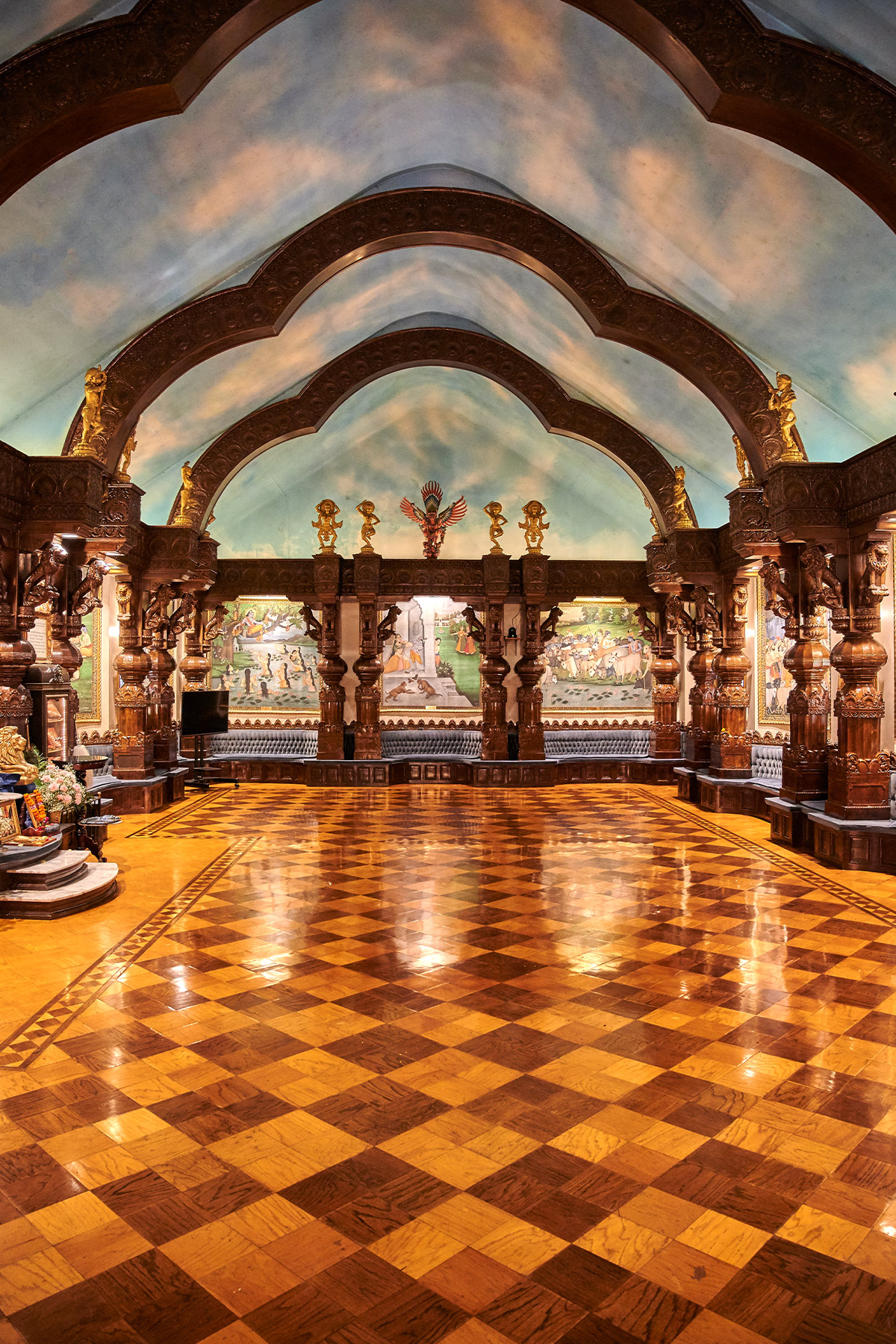 Sanctuary With Paintings Depicting Krishna's Life