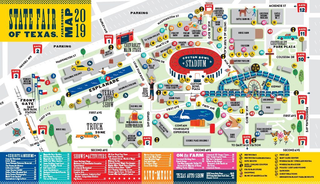 The Ultimate Guide To The State Fair Of Texas D Magazine   StateFairofTexasMap2019 