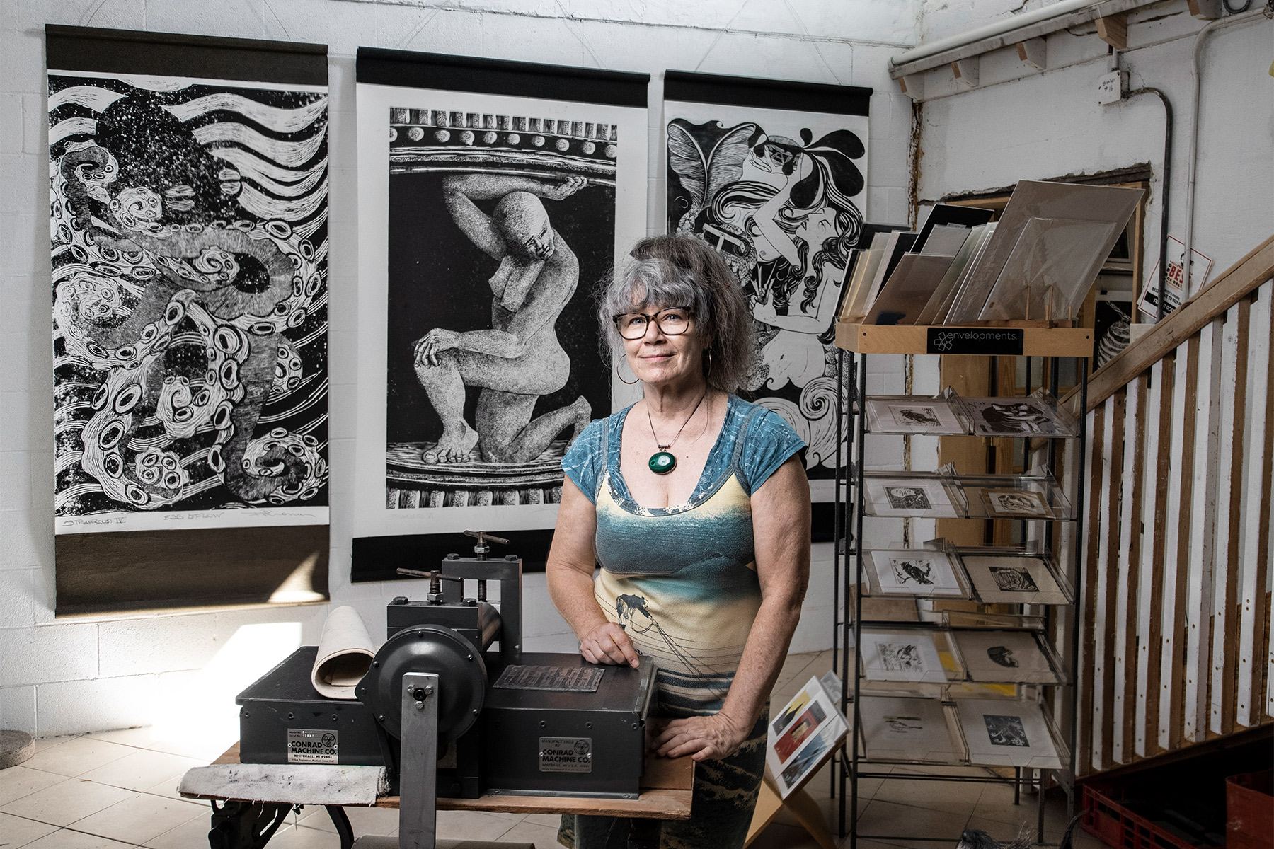 Terri Thoman in her studio