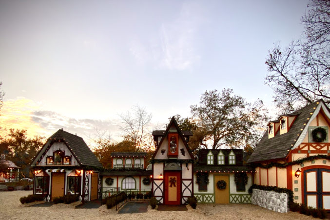 Dallas Arboretum holiday display fairytale village