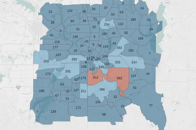 Dallas Texas Zip Code Map United States Map