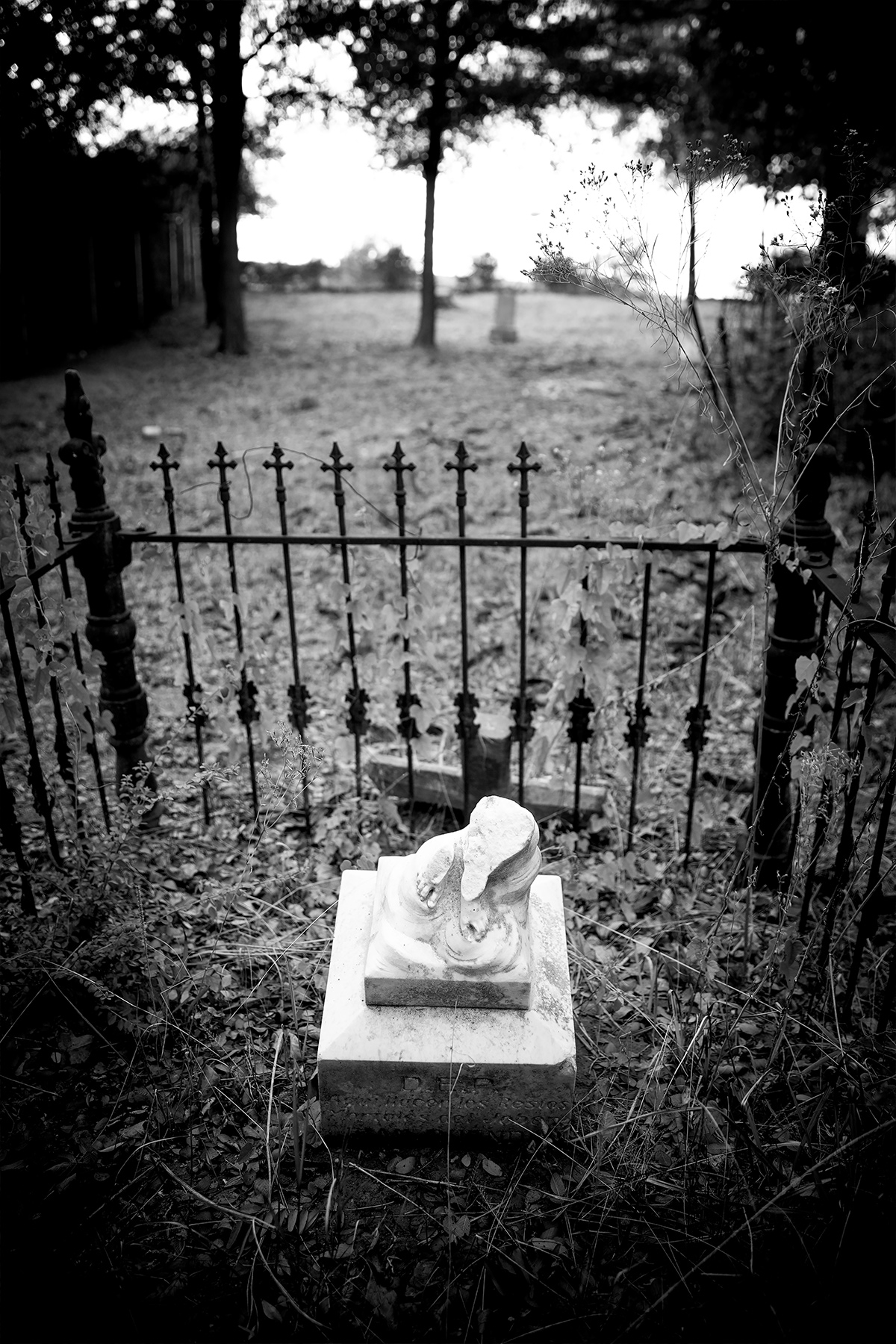 Campo Santos de Cemento Grande broken statue