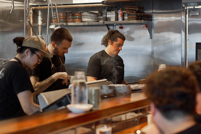 Salaryman cooking team