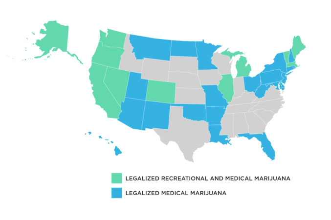 medicinal marijuana legalization map