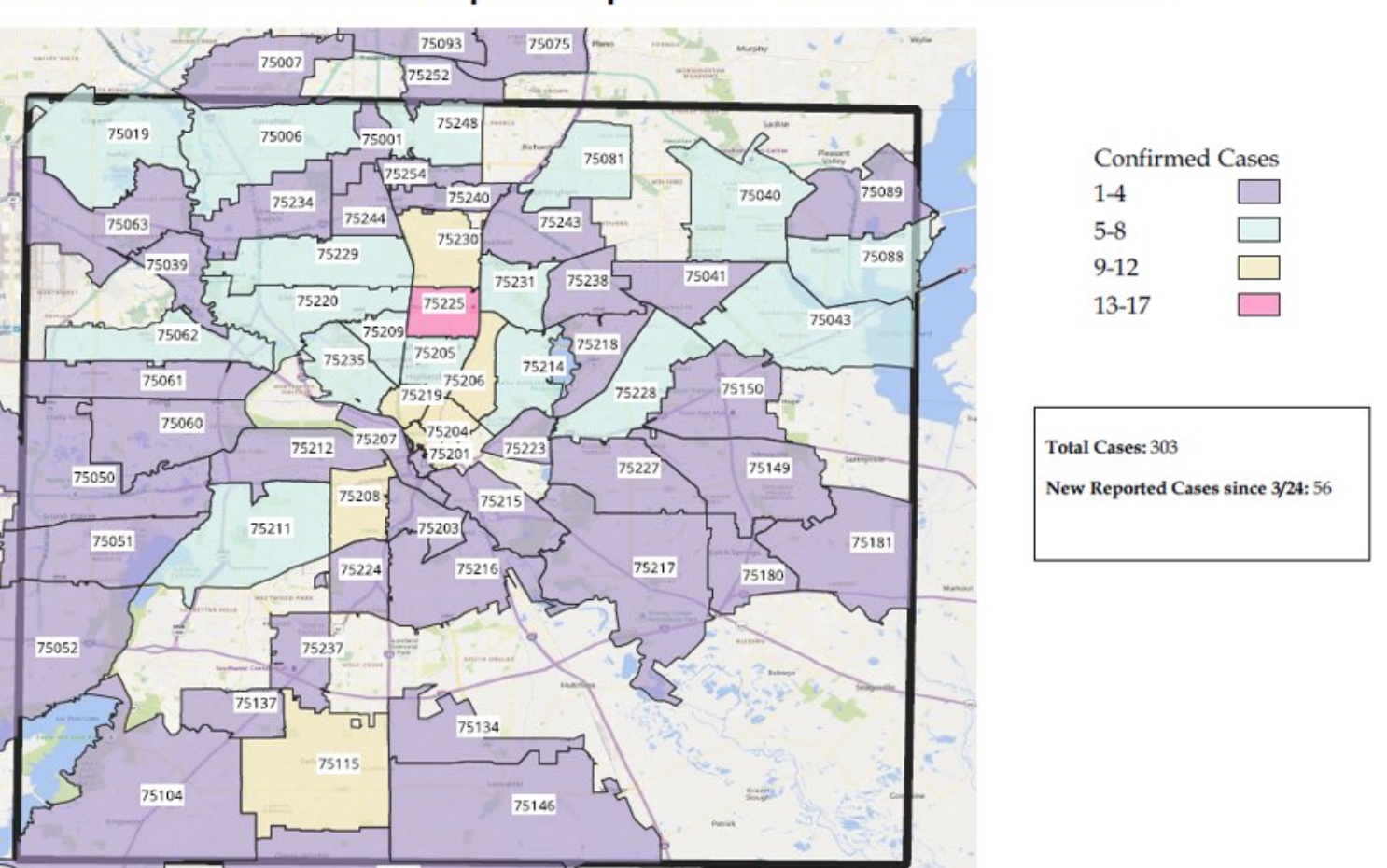 Dallas TX - Unique - Single Entity ZIP Codes NO DEMOGRAPHIC DATA 75275 7527...