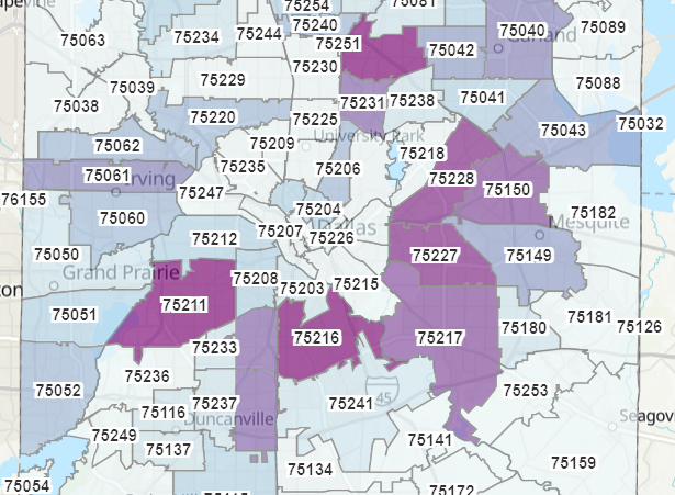 The Covid 19 Pandemic S Most Vulnerable Zip Codes In Dallas D