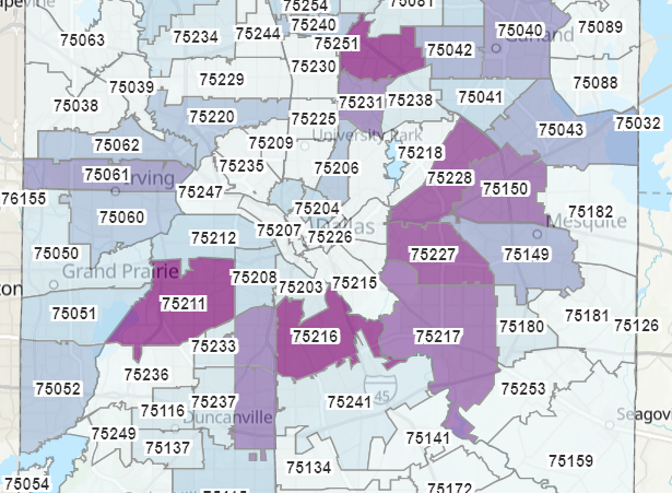 dallas, tc zip code