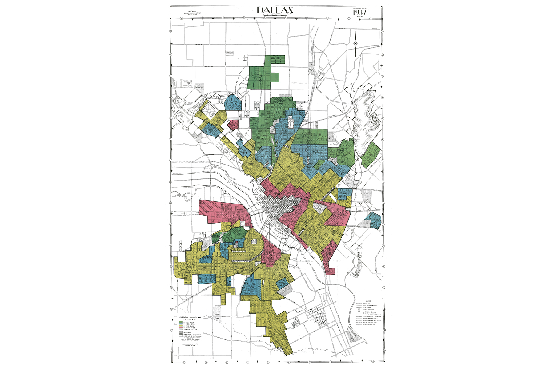 Map of Dallas 1937