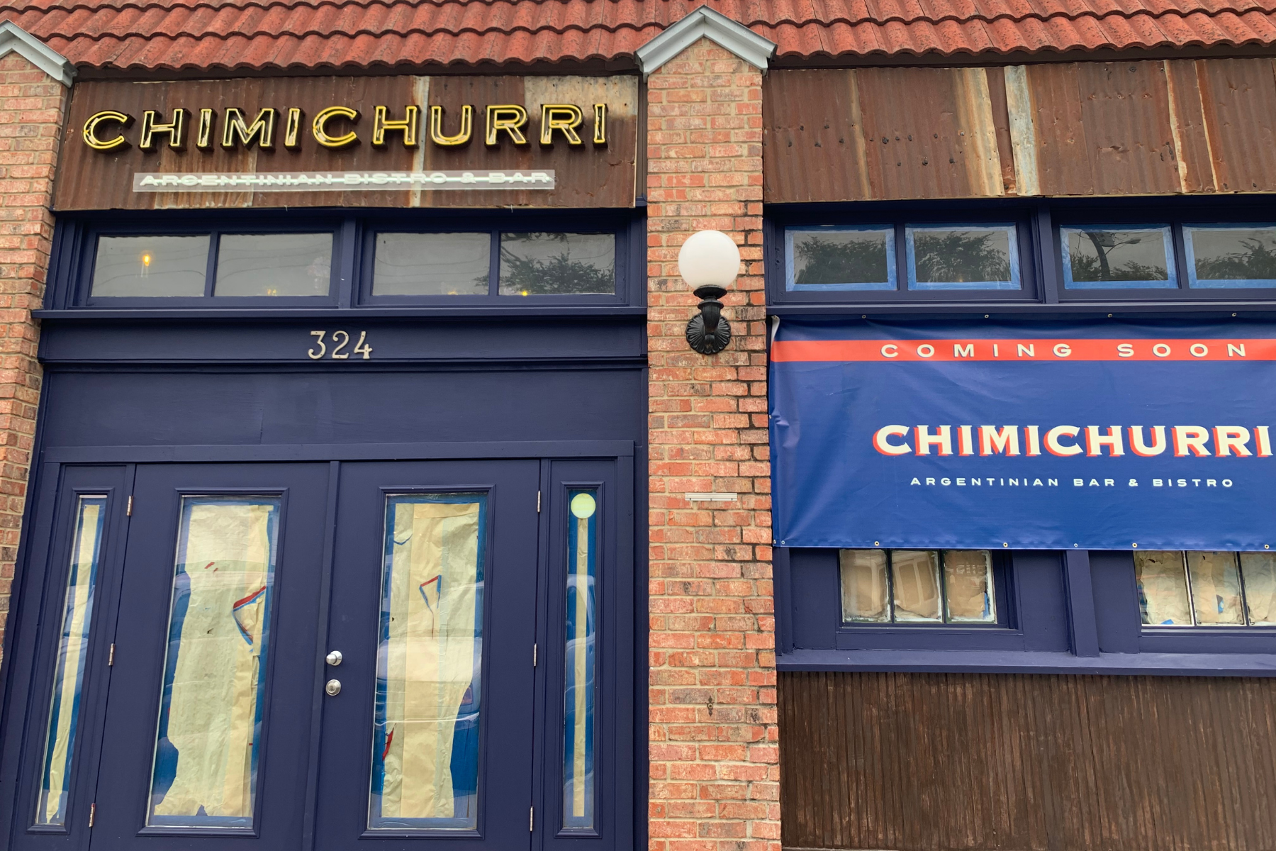 The exterior of Chimichurri restaurant in the Bishop Arts District