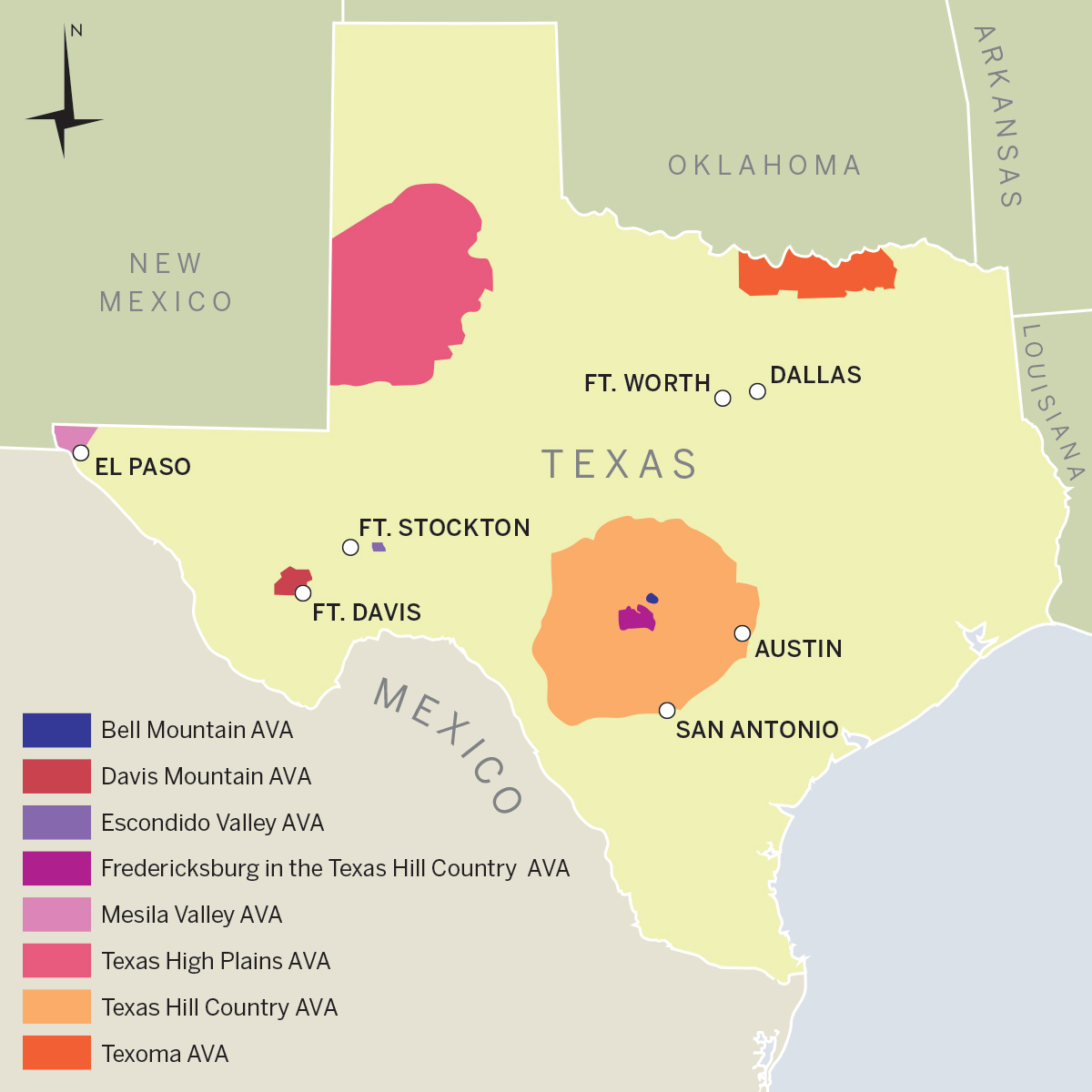 map of texas wineries