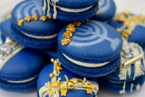 Hanukkah macarons.