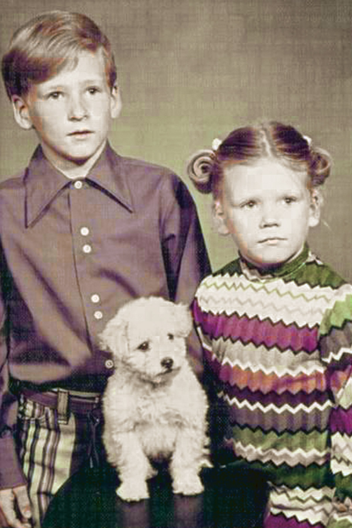 Brint Ryan with sister as children